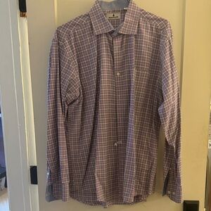 Classic Purple Checkered Dress Shirt
